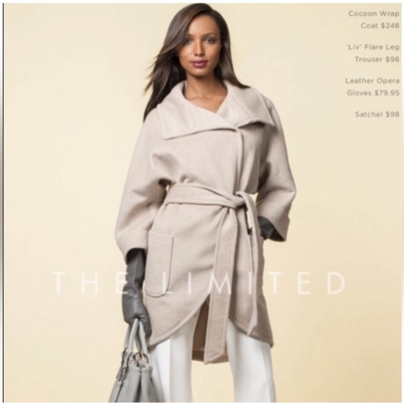 THE LIMITED (Scandal Collection) Light Beige Belted Coat XS Fits to a Med - Picture 1 of 8